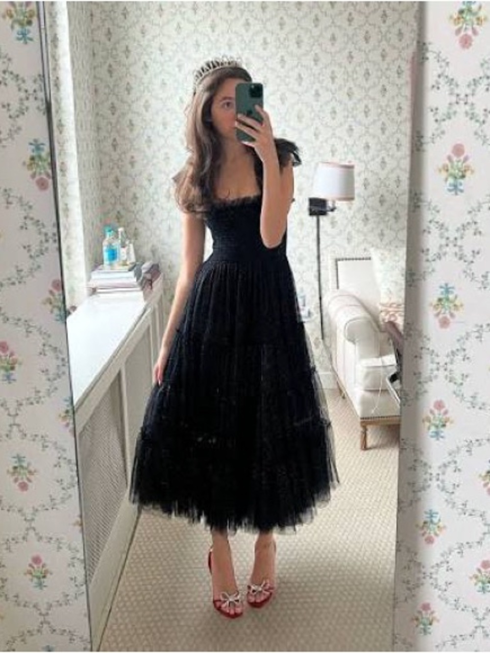 Hill House Collector’s Edition BlackGlitter Tulle Ellie Nap Dress | NWT